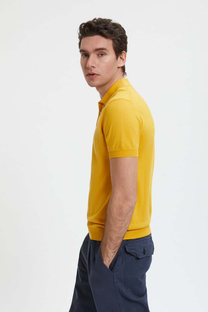 Baracuta Short Sleeved Polo Golden Rod