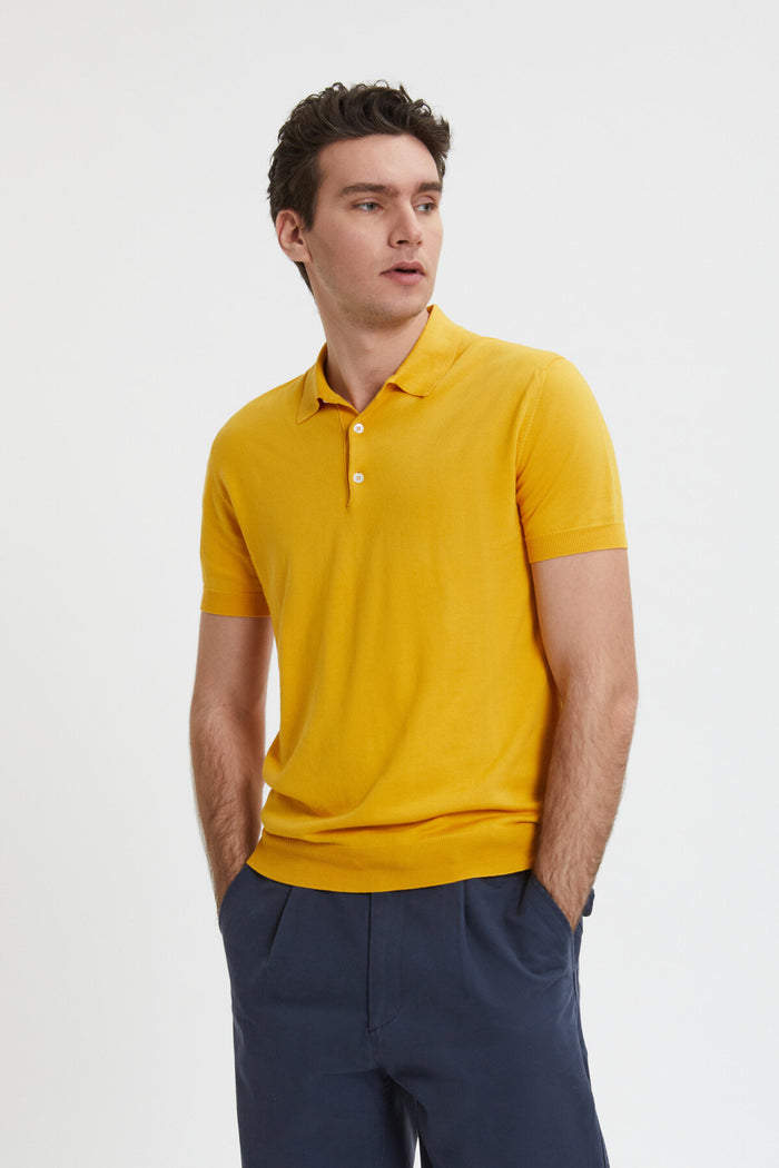 baracuta Short Sleeved Polo Golden rod