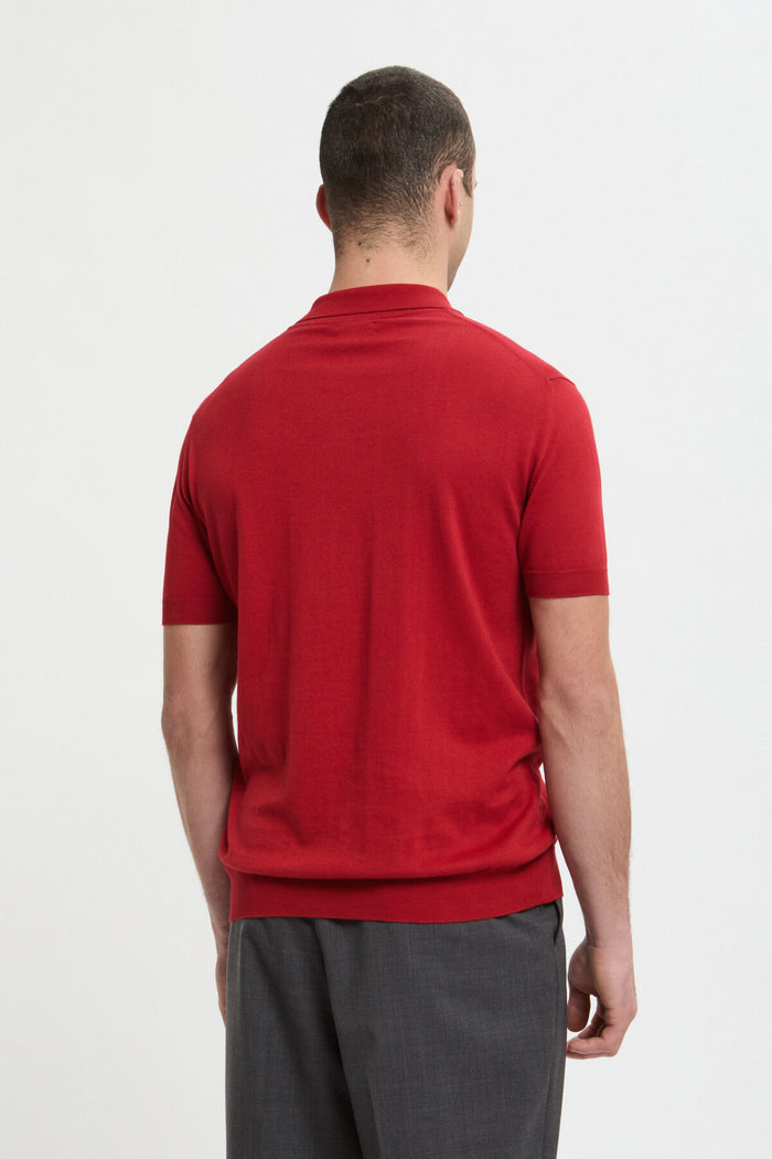 Baracuta Short Sleeved Polo Horseguard Red