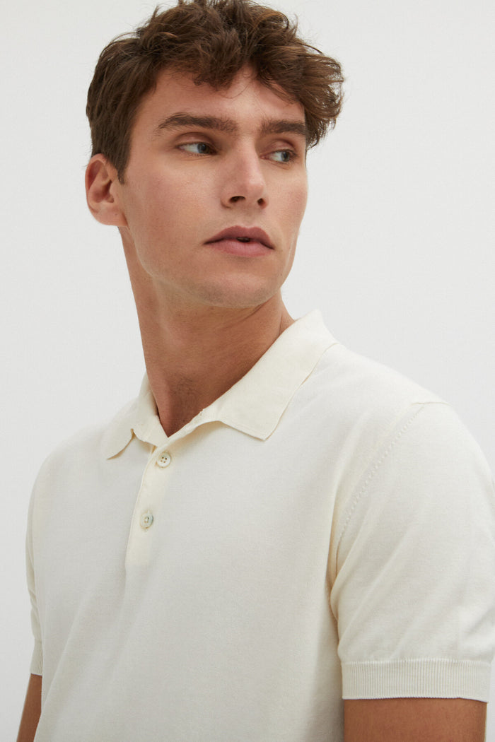 Baracuta Short Sleeved Polo Ivory