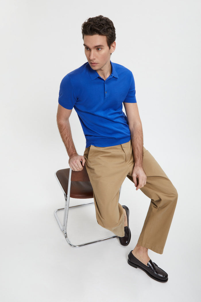 baracuta Short Sleeved Polo Lapis