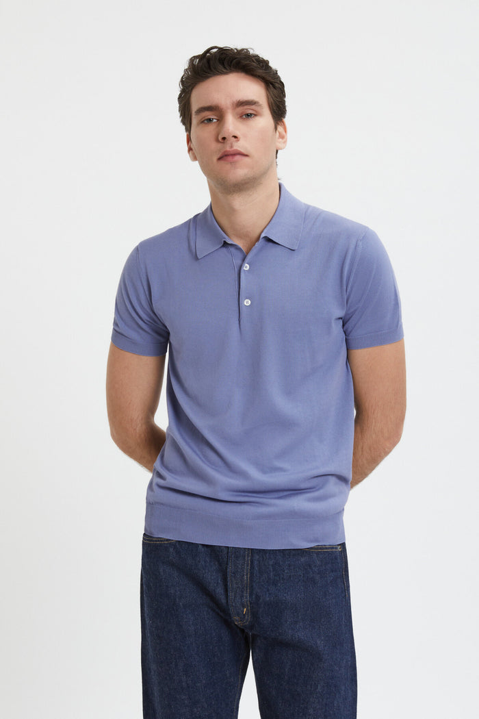 Baracuta Short Sleeved Polo Lavander