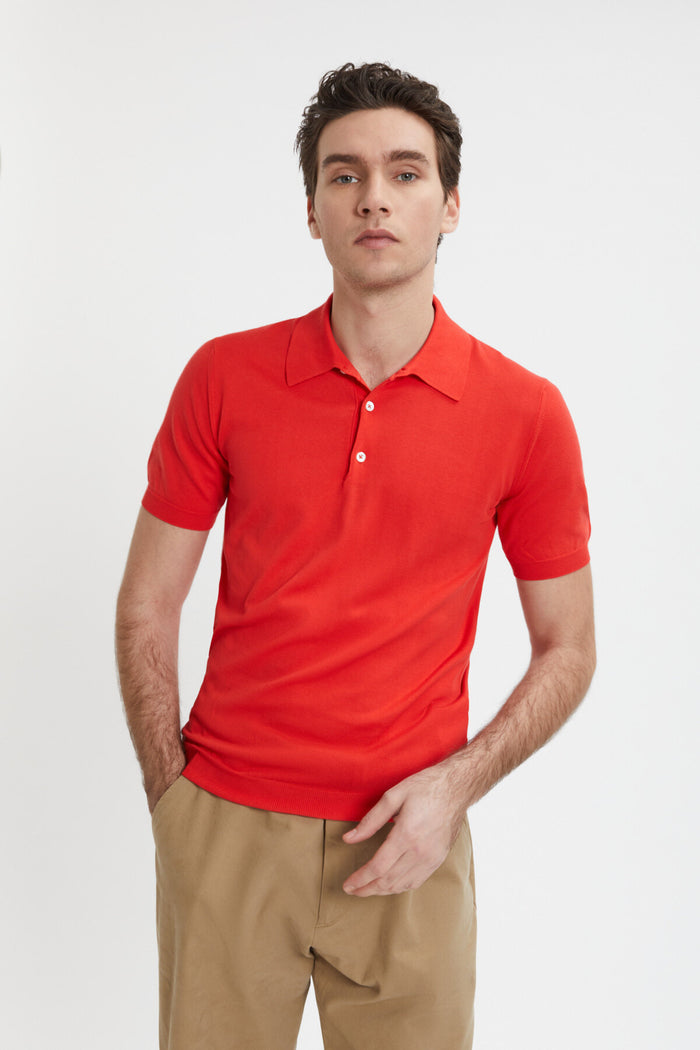 baracuta Short Sleeved Polo Mandarine