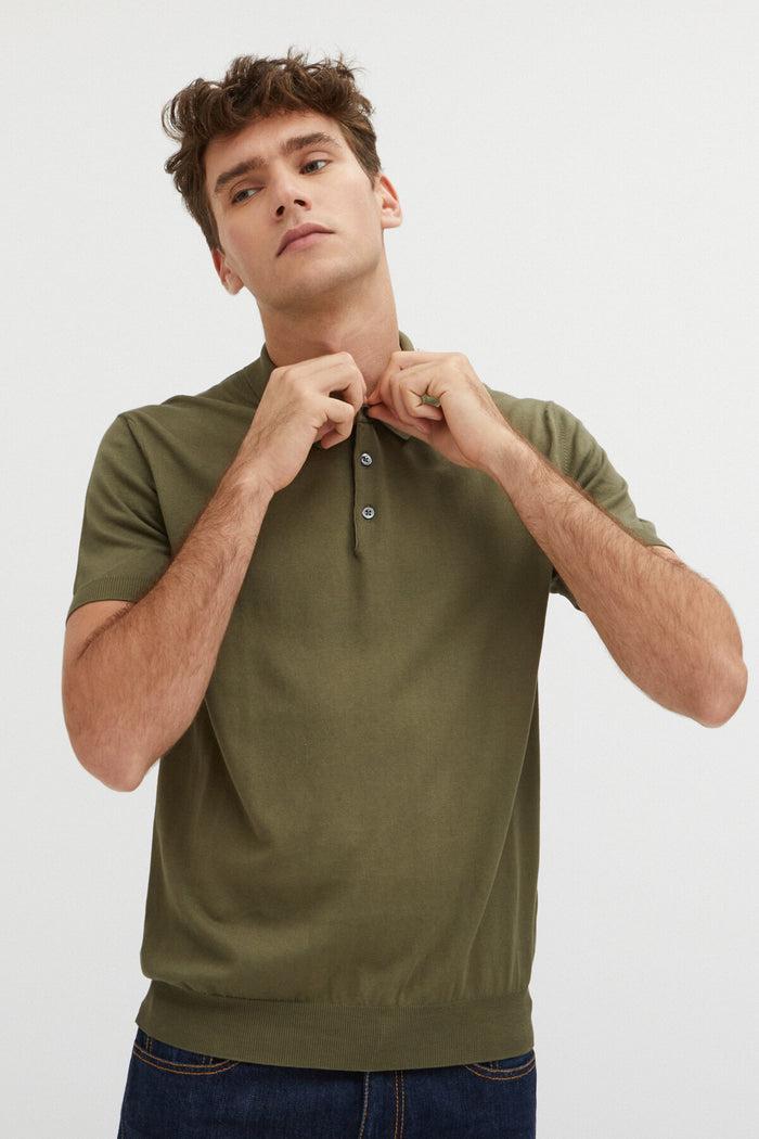 Baracuta Short Sleeved Polo Military Olive