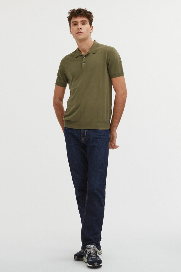 Baracuta Short Sleeved Polo Military Olive