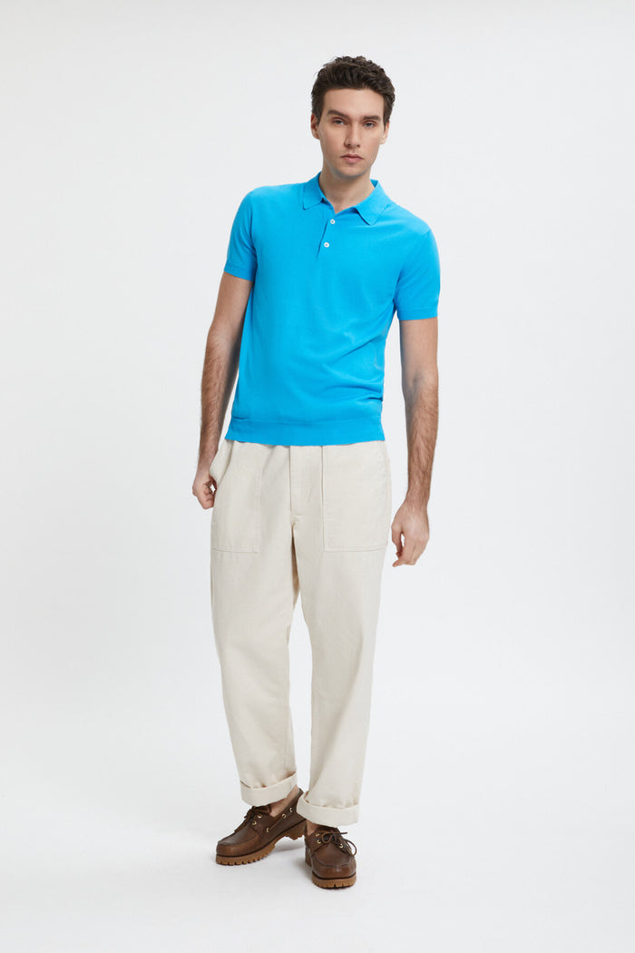 Baracuta Short Sleeved Polo Ocean