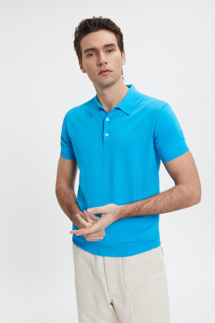 baracuta Short Sleeved Polo Ocean