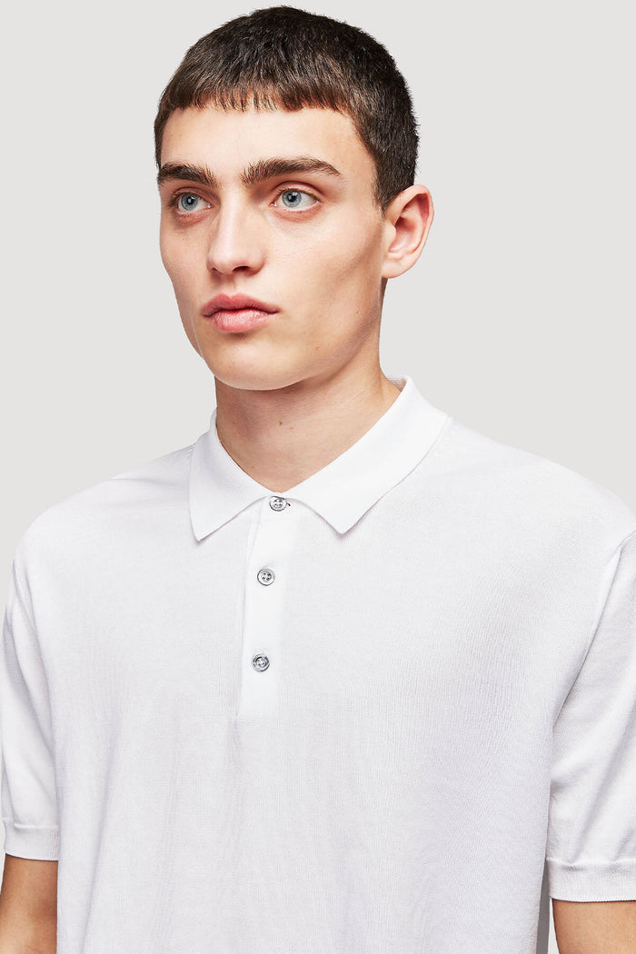 Baracuta Short Sleeved Polo Off White