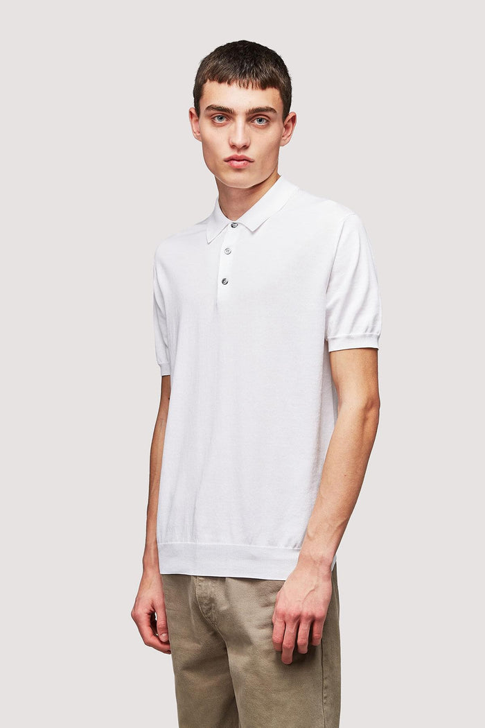 Baracuta Short Sleeved Polo Off White