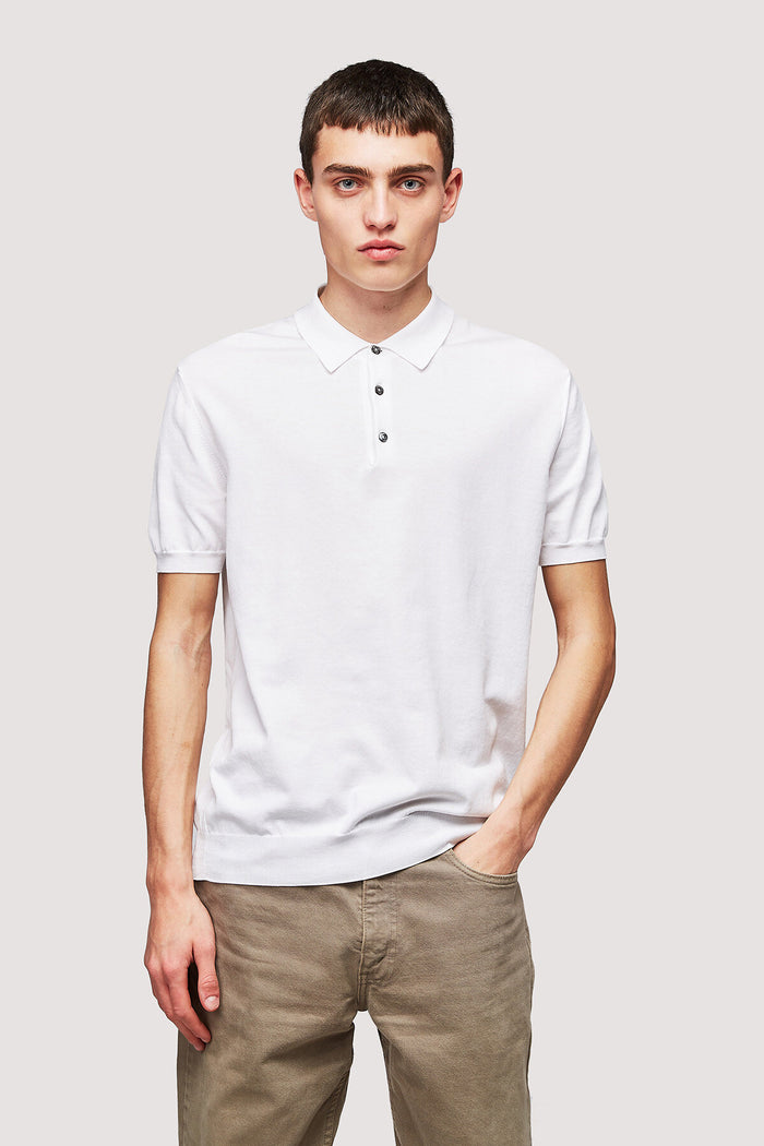 baracuta Short Sleeved Polo Off white