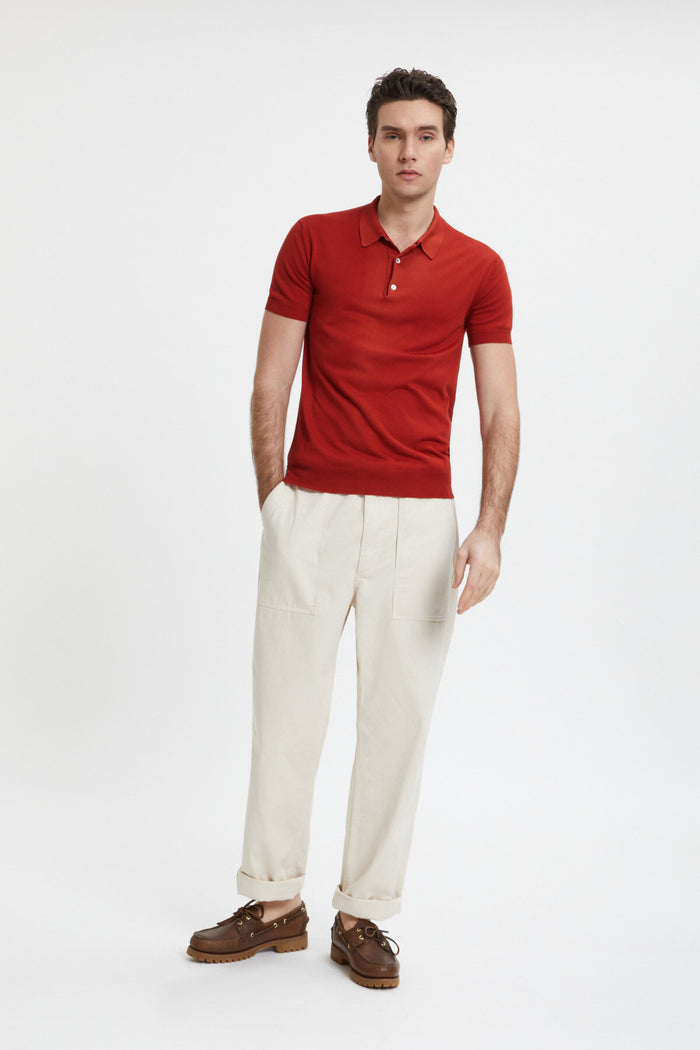 Baracuta Short Sleeved Polo Persimmon
