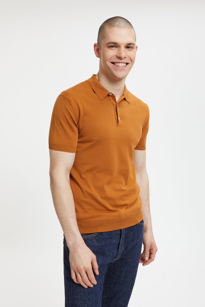 Baracuta Short Sleeved Polo Pumpkin Spice