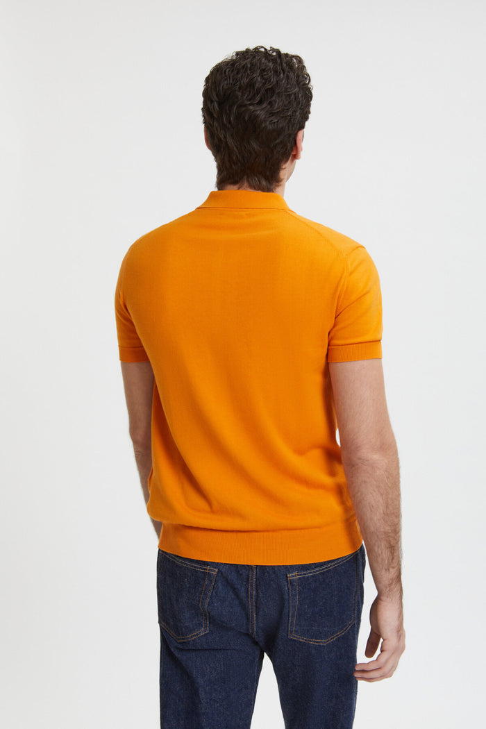 Baracuta Short Sleeved Polo Sunset Orange