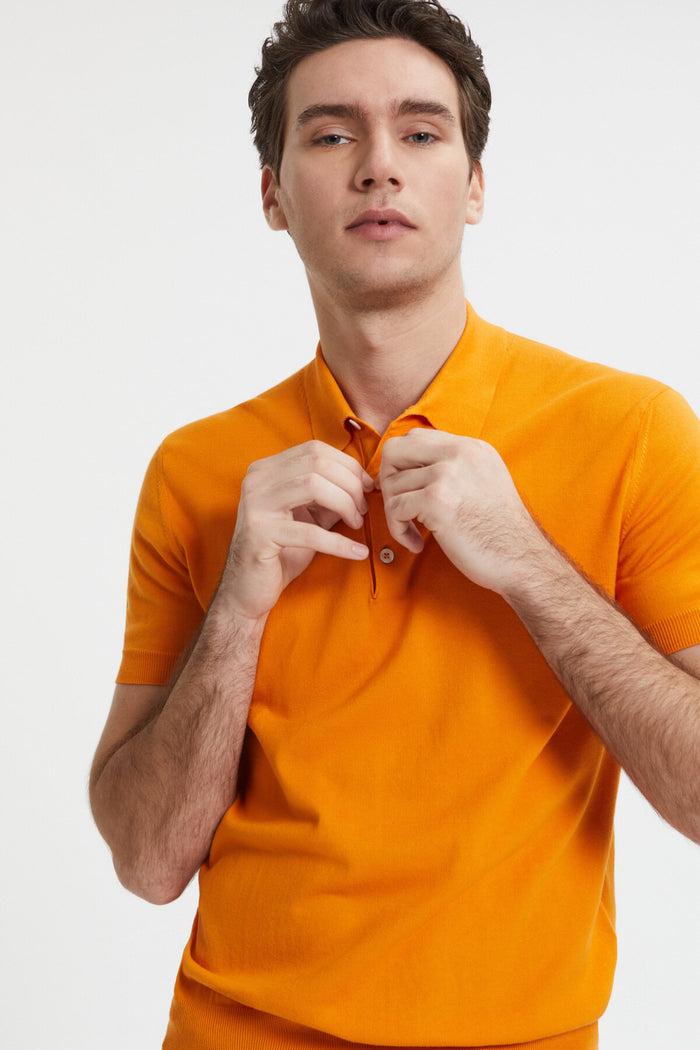 Baracuta Short Sleeved Polo Sunset Orange