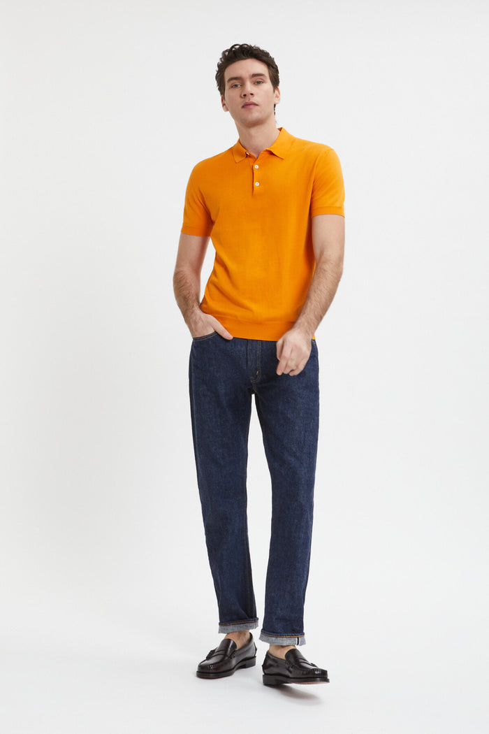 baracuta Short Sleeved Polo Sunset orange