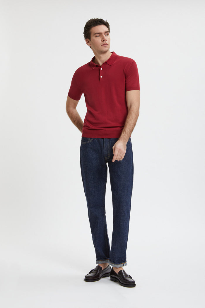 Baracuta Short Sleeved Polo Sunset Red