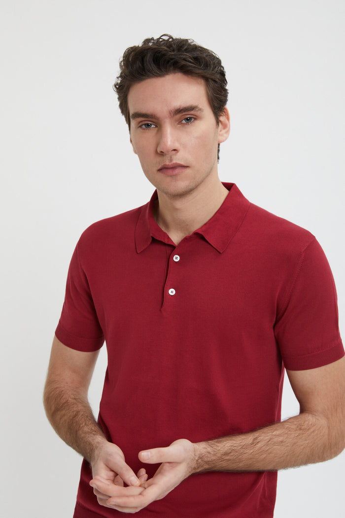 Baracuta Short Sleeved Polo Sunset Red