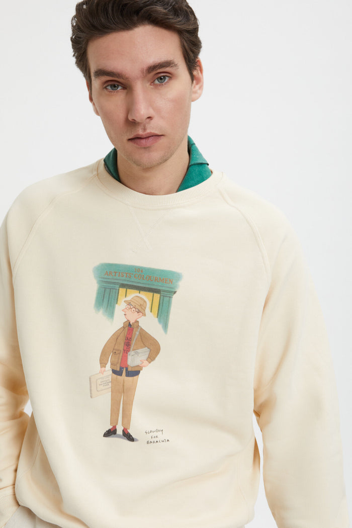 Baracuta Slowboy Colourman Crew Neck Butter