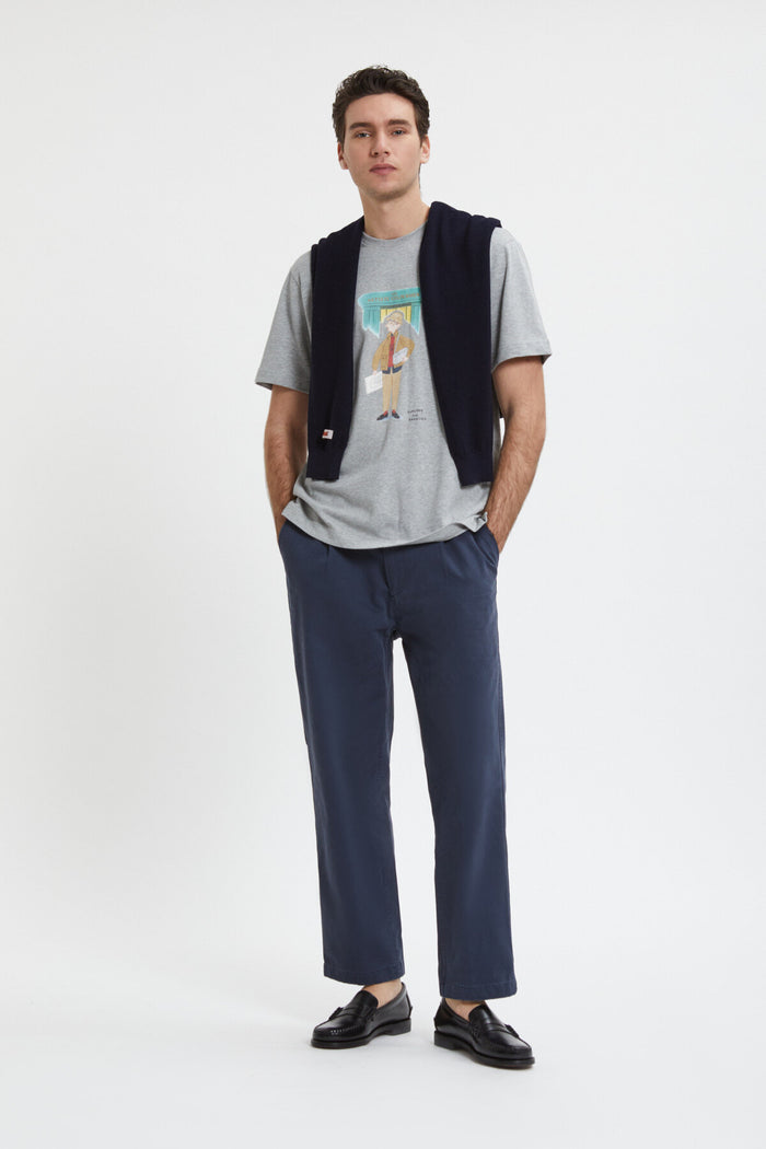 Baracuta Slowboy Colourman T-Shirt Grey Melange