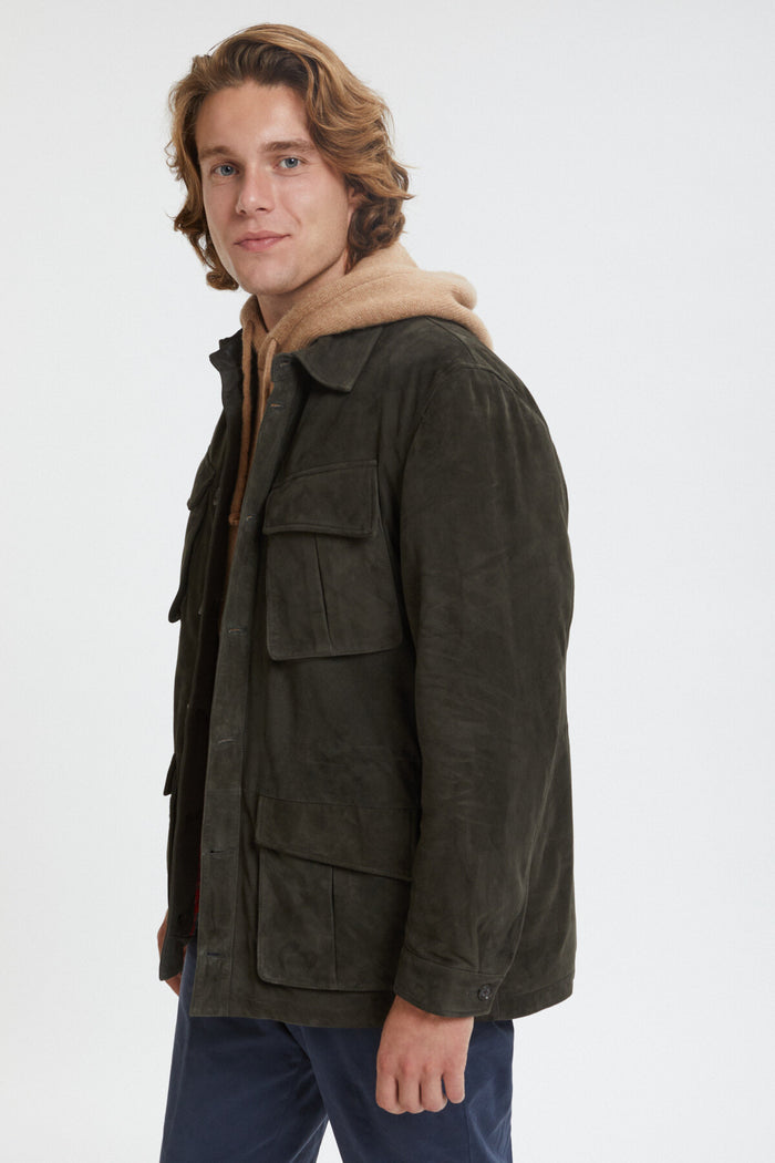 Baracuta Suede Jungle Jacket Green