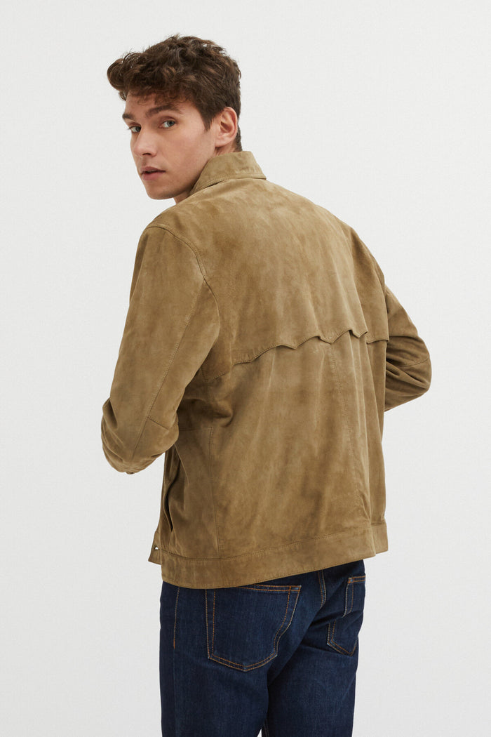 Baracuta Suede Overshirt Bark
