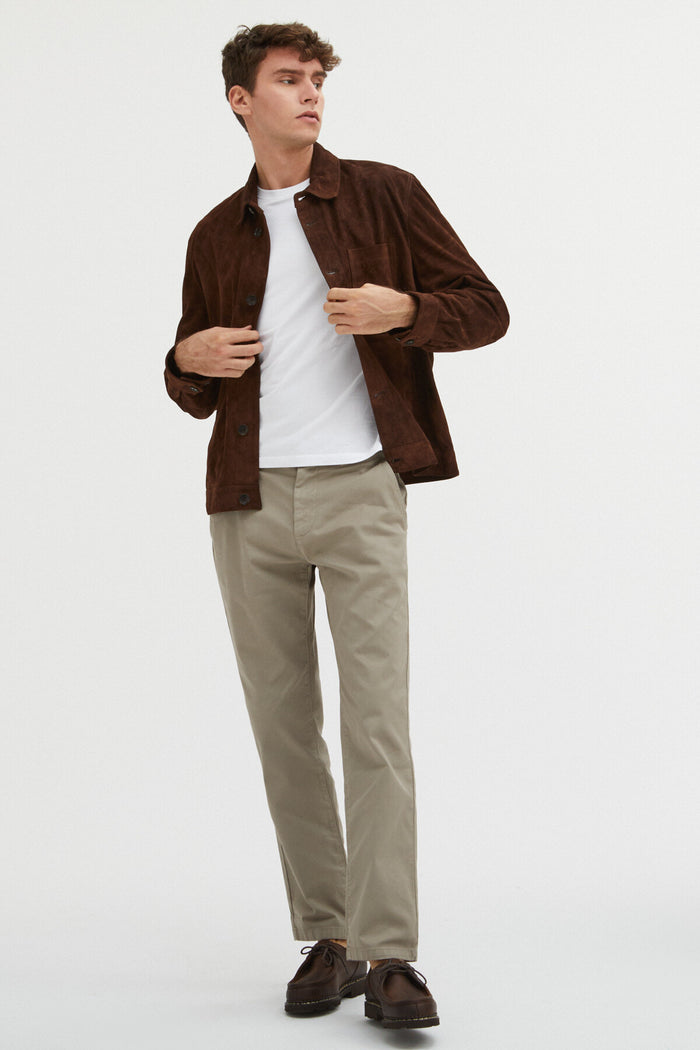 Baracuta Suede Overshirt Chocolate