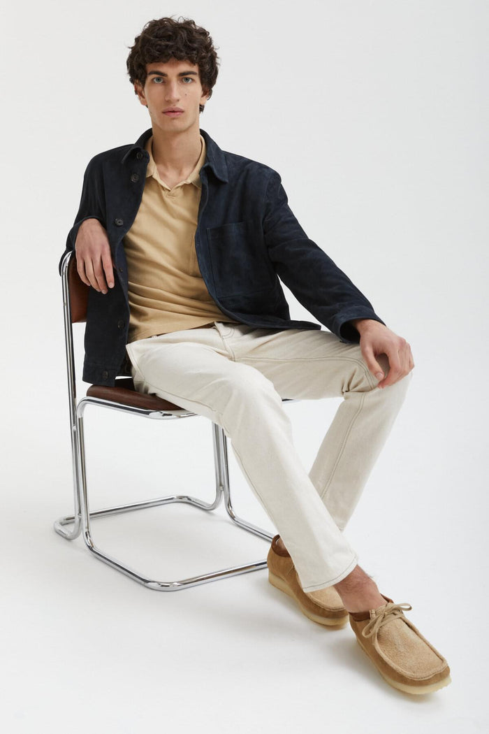 baracuta Suede Overshirt Navy