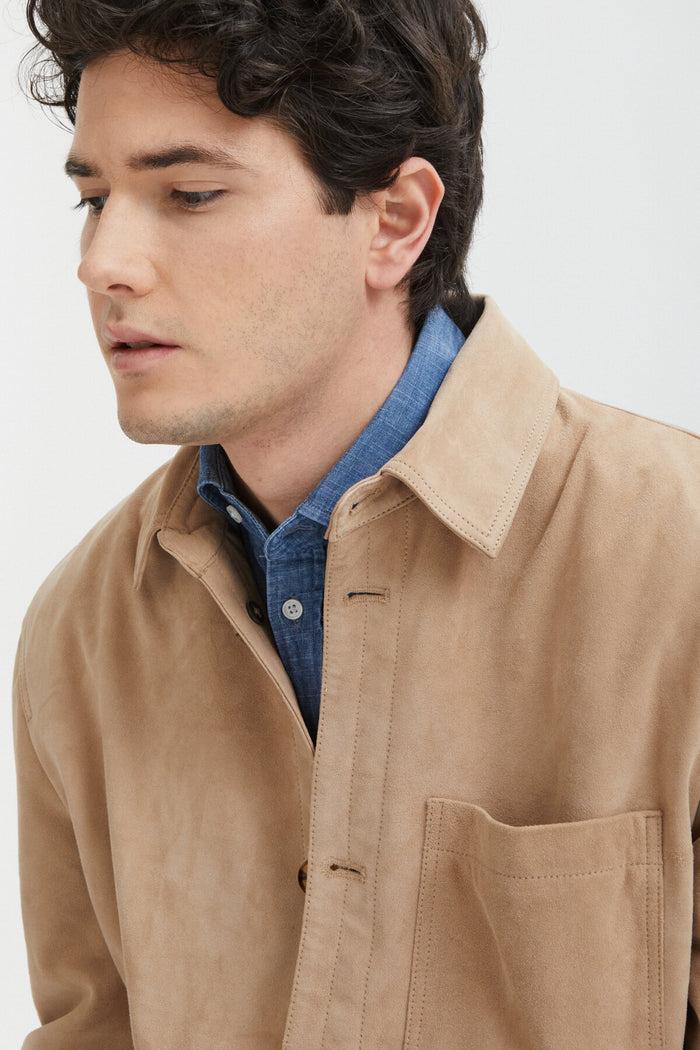 Baracuta Suede Overshirt Sand Stone