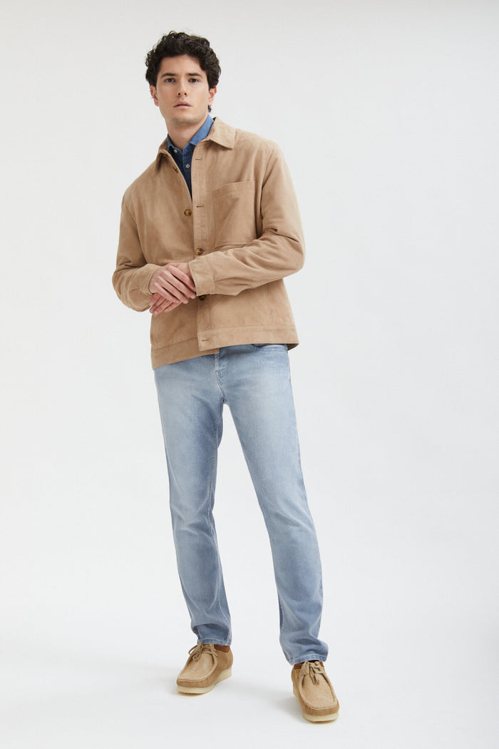 Baracuta Suede Overshirt Sand Stone