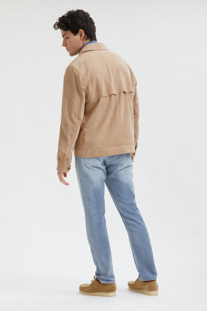 Baracuta Suede Overshirt Sand Stone