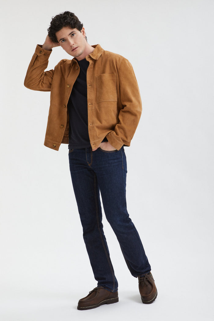 Baracuta Suede Overshirt Tobacco