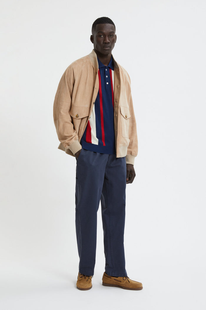 Baracuta Suede Shawl Bomber Sand Stone