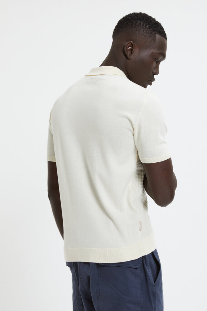 Baracuta Waffle Polo Ivory