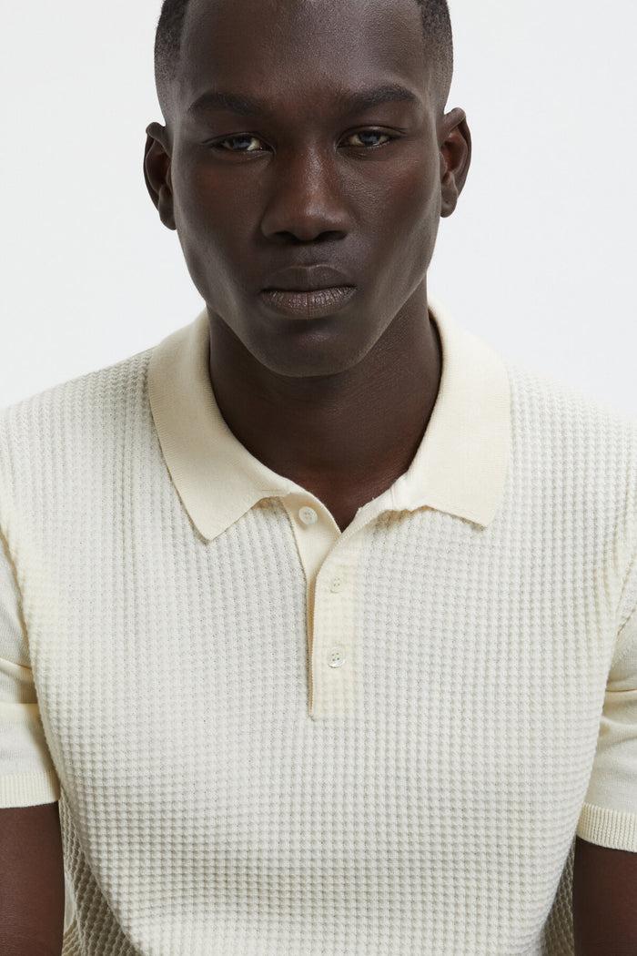 Baracuta Waffle Polo Ivory