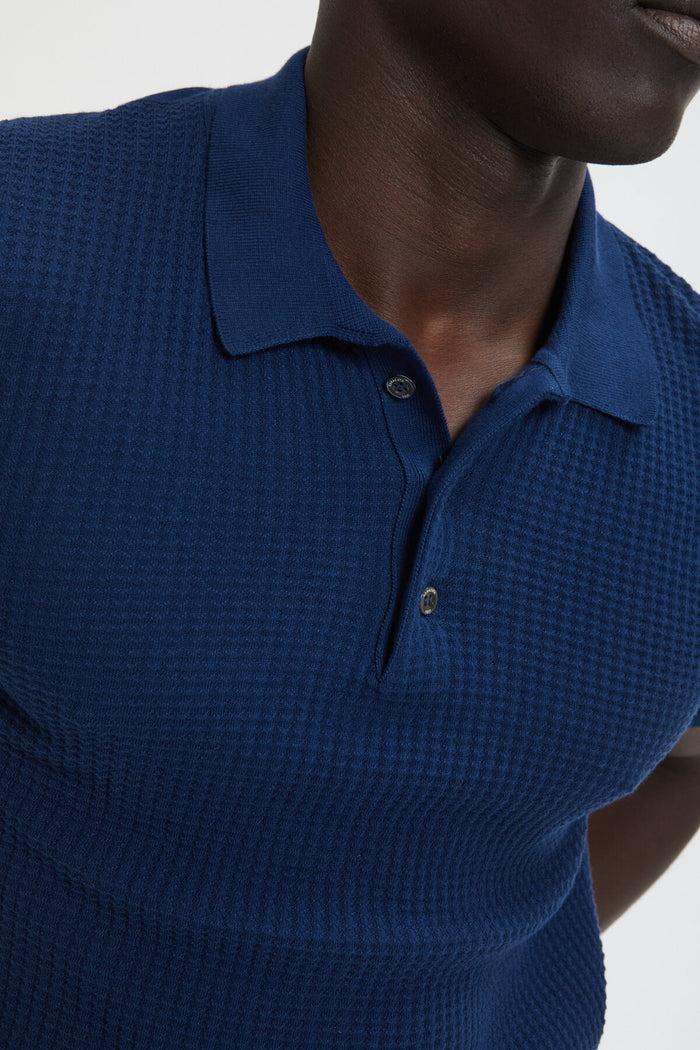 Baracuta Waffle Polo Navy
