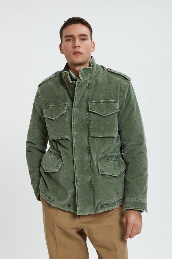 Baracuta Washed Corduroy Field Jacket Pale Leaf