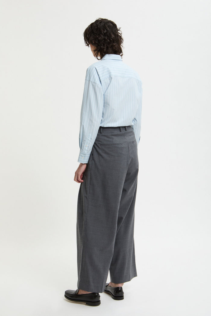 Baracuta Wide Tapered Trousers Dark Grey