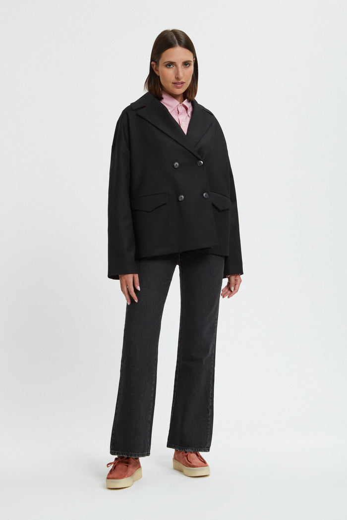 baracuta Women's Solid Wool Cabane Jacket Black