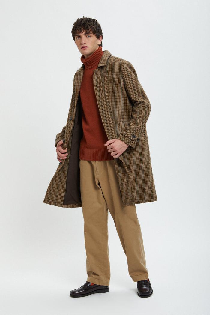 Baracuta Wool Paul Coat Dark Brown