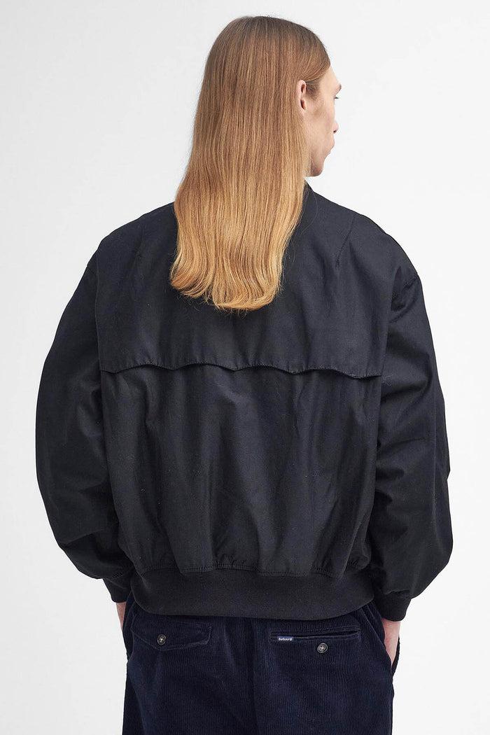 Baracuta Barbour X Baracuta MA-1 Waxed Harrington Jacket Black