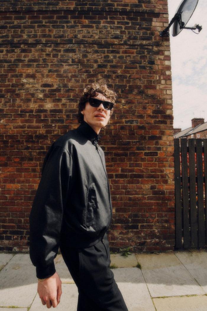 baracuta Barbour x Baracuta MA-1 Waxed Harrington Jacket Black