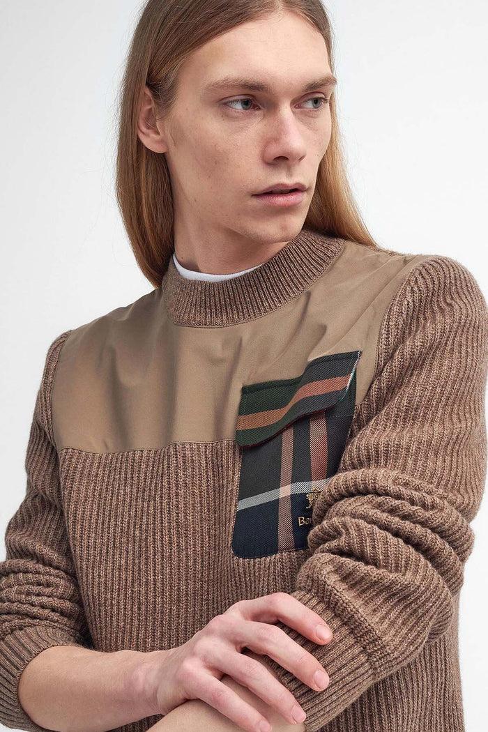 Baracuta Barbour X Baracuta Miller Crew Neck Jumper Tan