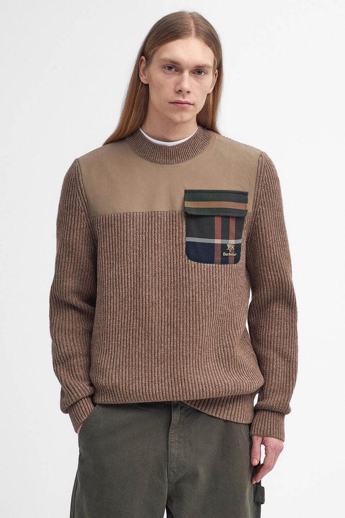 Baracuta Barbour X Baracuta Miller Crew Neck Jumper Tan