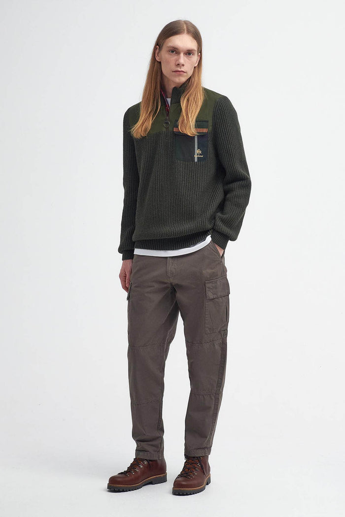 Baracuta Barbour X Baracuta Miller Half-Zip Jumper Olive