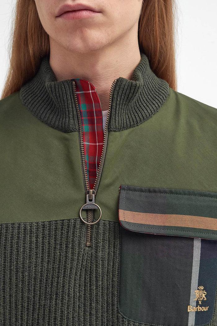 Baracuta Barbour X Baracuta Miller Half-Zip Jumper Olive