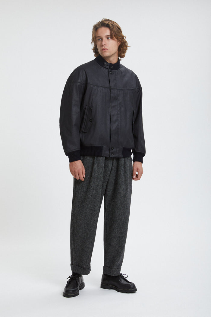 Baracuta Four Climes Cotton PU Derby Jacket Dark Navy