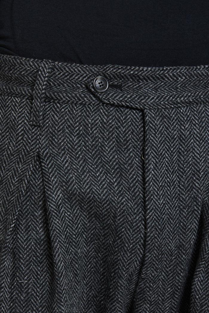 Baracuta Four Climes Herringbone Bermuda Trousers Dark Grey