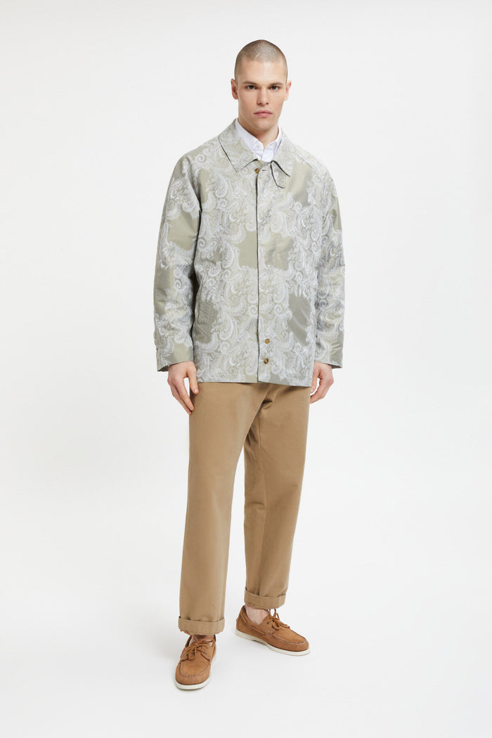 Baracuta Four Climes Paisley Derby Bal Jacket Paisley Khaki