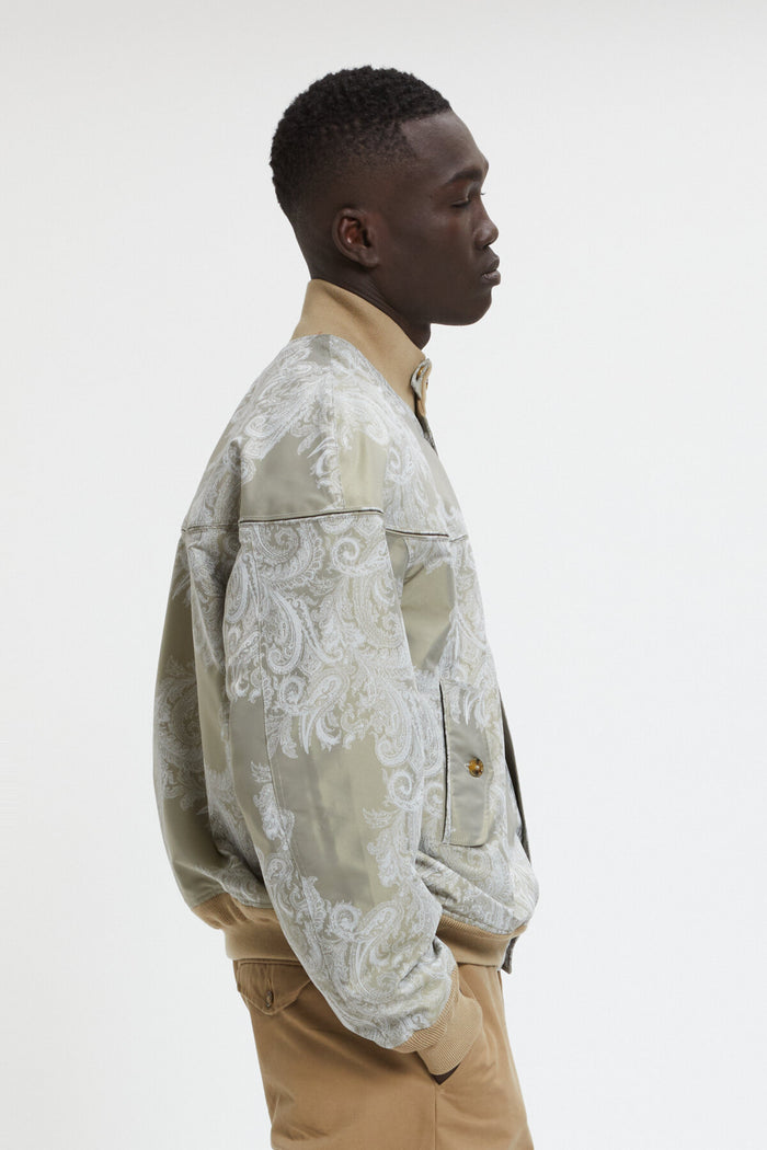 Baracuta Four Climes Paisley Derby Jacket Paisley Khaki