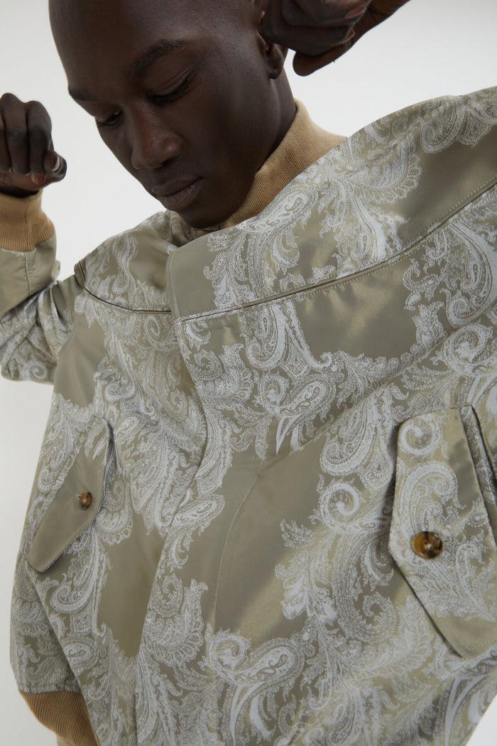 Baracuta Four Climes Paisley Derby Jacket Paisley Khaki